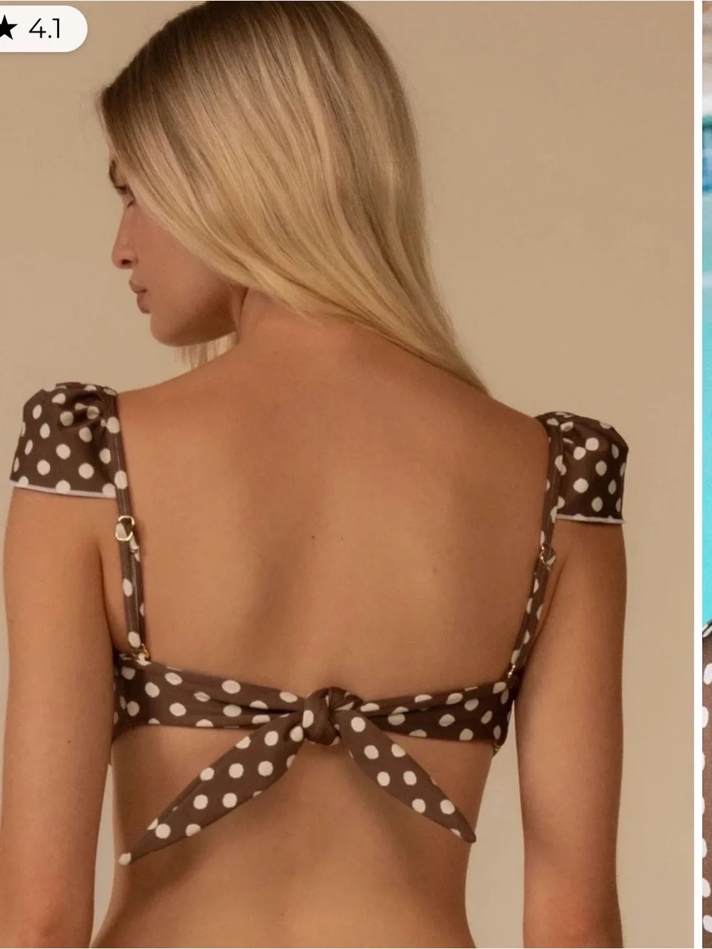 MONTCE SWIM CABANA BIKINI TOP, SIZE S & LULU BIKINI BOTTOMS, SIZE M IN VIVIAN